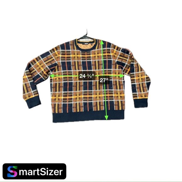 Murano Mens Plaid Sweater Multicolor Crew Neck Sz XL - Picture 6 of 9